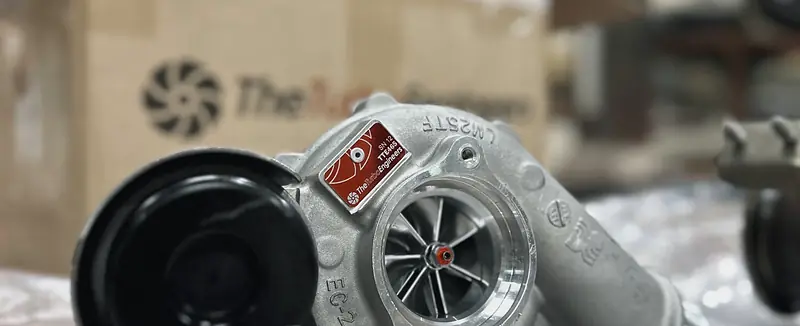 Upgrade turbocharger with a billet compressor wheel, fresh out of its box